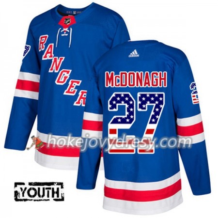 Dětské Hokejový Dres New York Rangers Ryan McDonagh 27 2017-2018 USA Flag Fashion Modrá Adidas Authentic